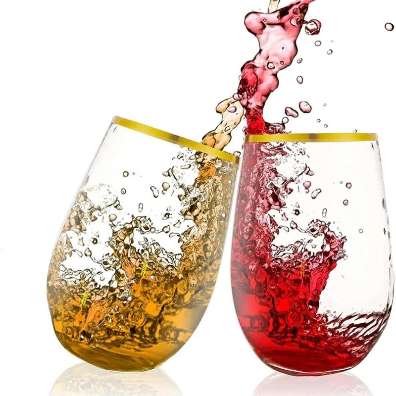 12/16oz Unbreakable Stemless Plastic Wine  Glasses