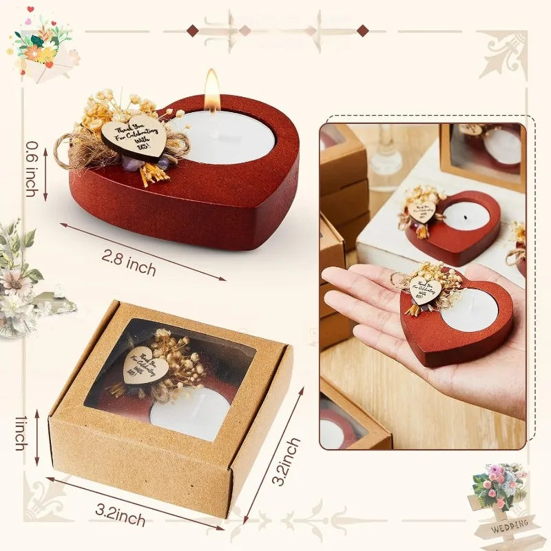 Rustic Wedding Candle Holder Elegant Decorative Wooden Candlesticks