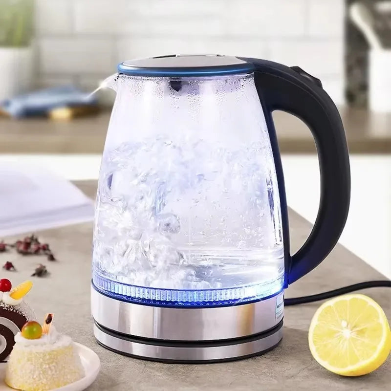 2L Electric Glass Kettle - Cordless Tea Pot with Heating Base