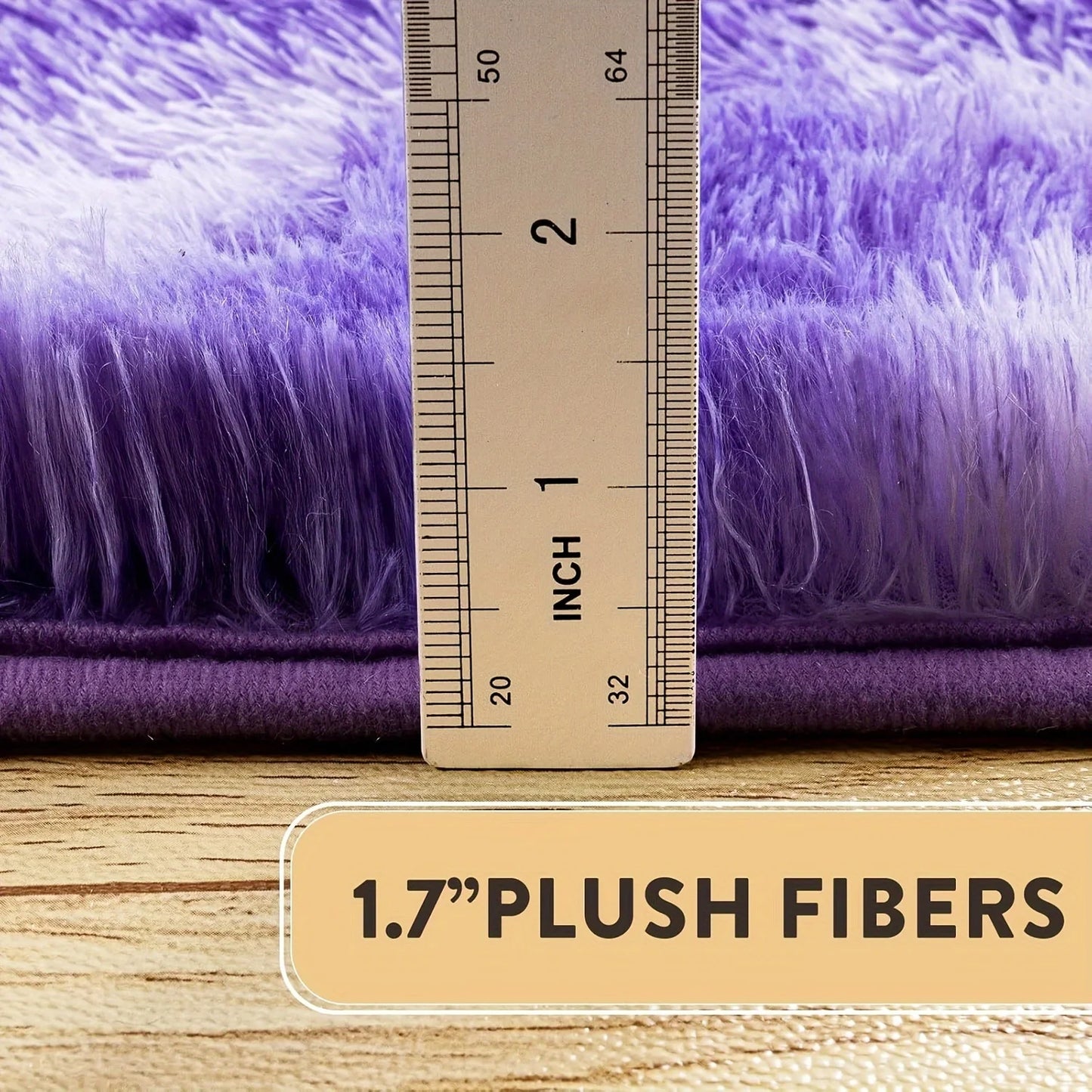 Tie Dye Purple Soft Plush Non-Slip Area Rug with 4 Area Rug Stickers,