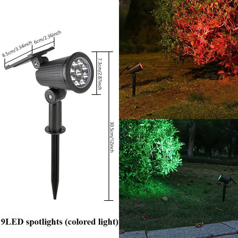 9 LED Solar Spot Light Outdoor Waterproof