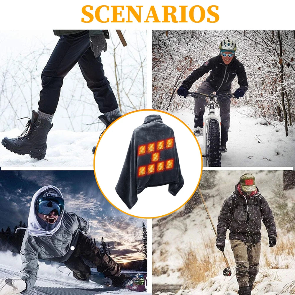 Winter Women Heated Shawl,with Smart Temp Control up to 45Celsius