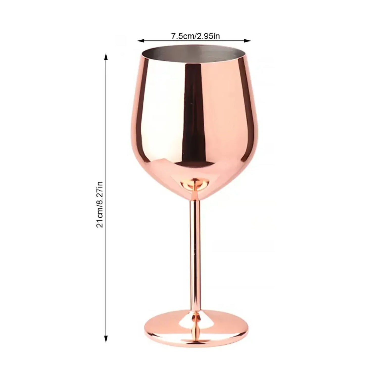 Stainless Steel Wine Glass Single-layer Drinkware