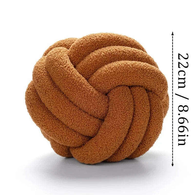 Knot Ball Round Throw Pillows