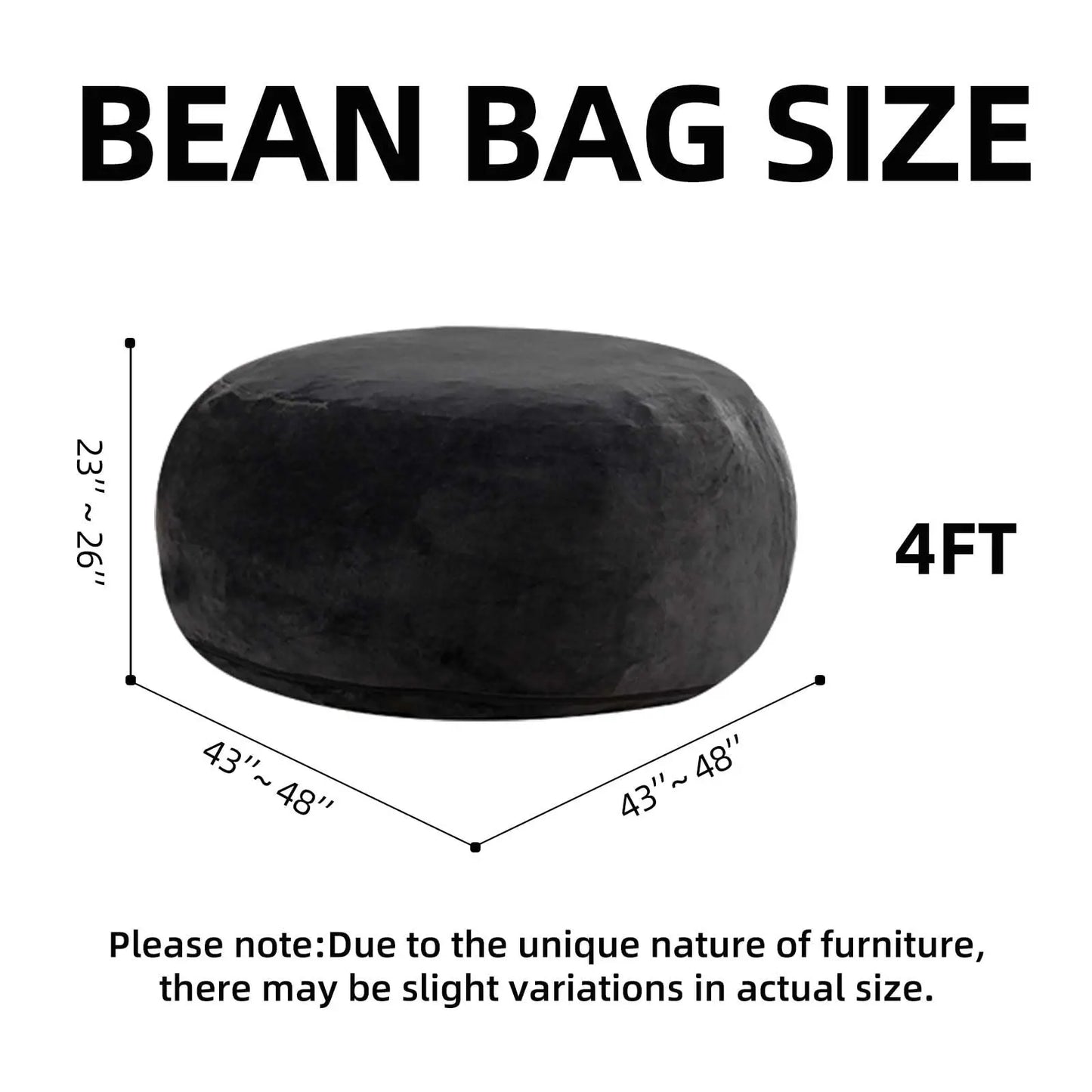 100CM×100CM×60CM, adult beanbag chair  memory foam chair, washable cover
