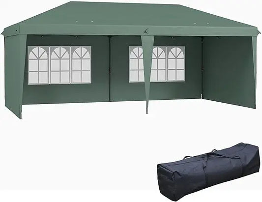 10' x 20' Pop Up Canopy Tent with 4 Sidewalls, Heavy Duty