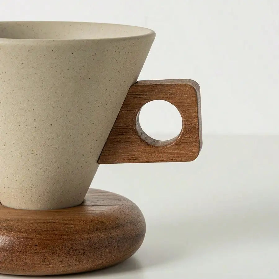 Retro Ceramic Coffee Cup, High-End Cup And Saucer Set