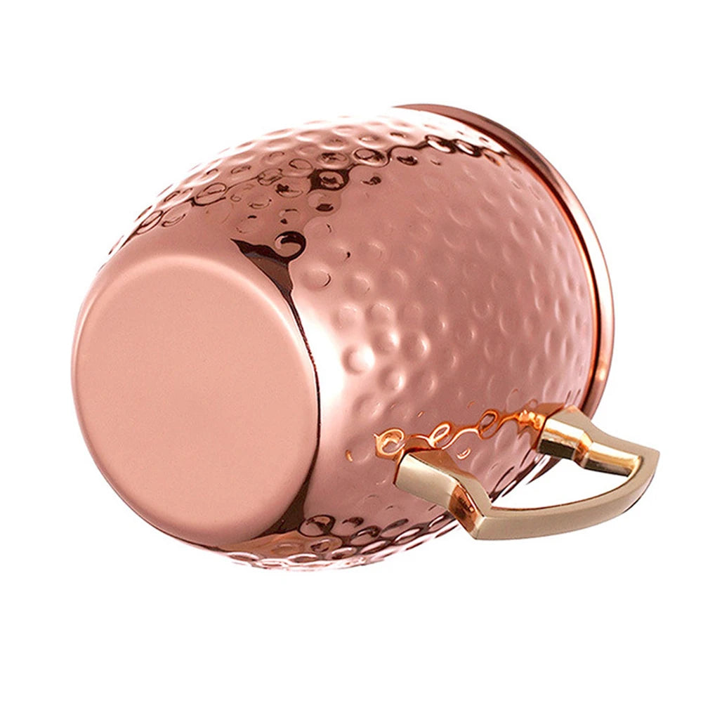 Mug Drum-Type Beer Cup Coffe Water  Stainless Steel Copper Plated