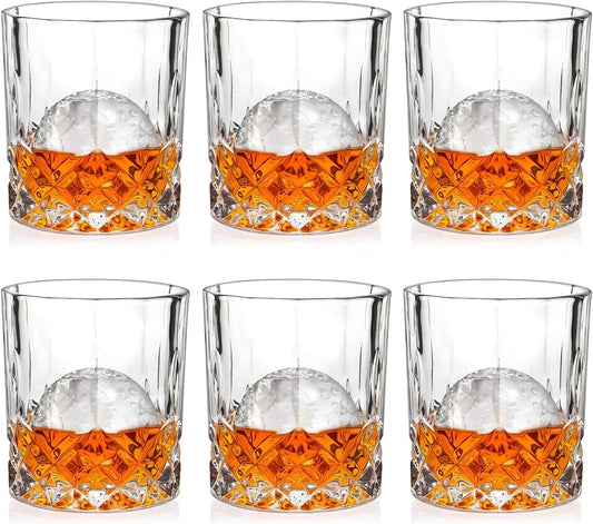 Whiskey Glasses Set of 6,10oz/300 ml Old Fashioned Bourbon Glasses