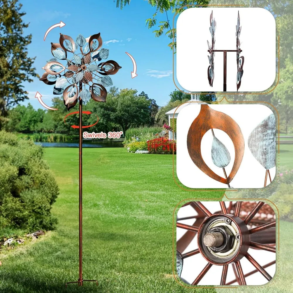 Wind Spinners, Metal Large Wind Spinner & Sculptures 84"