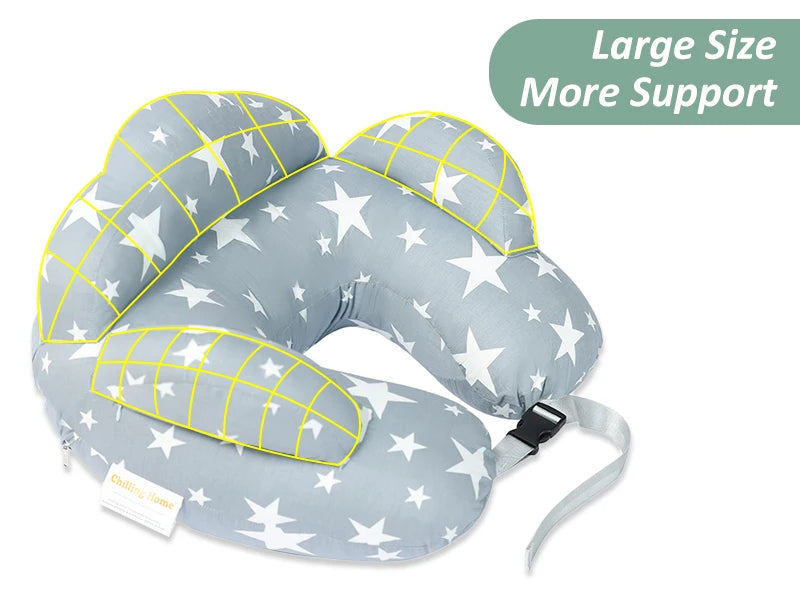 Adjustable Nursing Pillow for Breastfeeding, Removable Cover