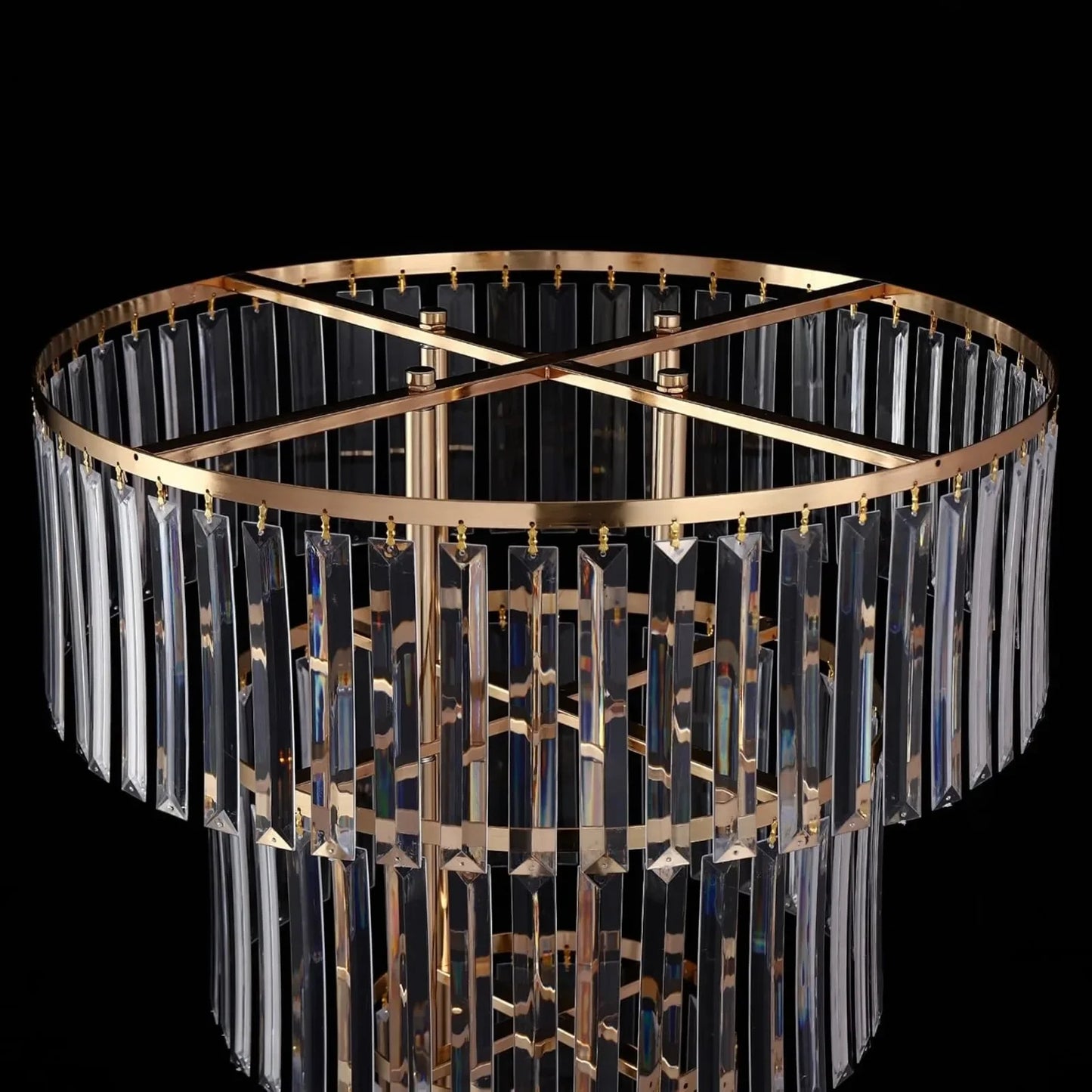 4 Tier Wedding Gold Crystal Flower Stand