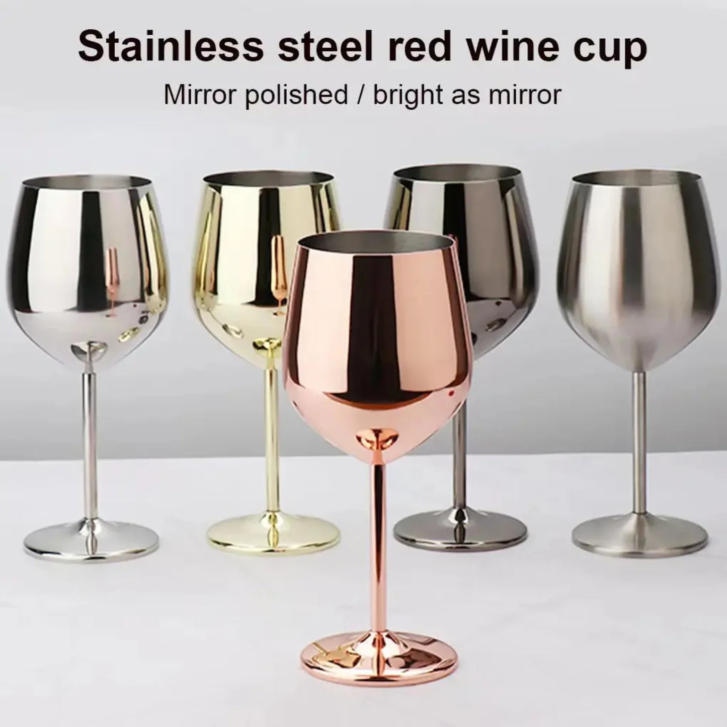 Stainless Steel Wine Glass Single-layer Drinkware