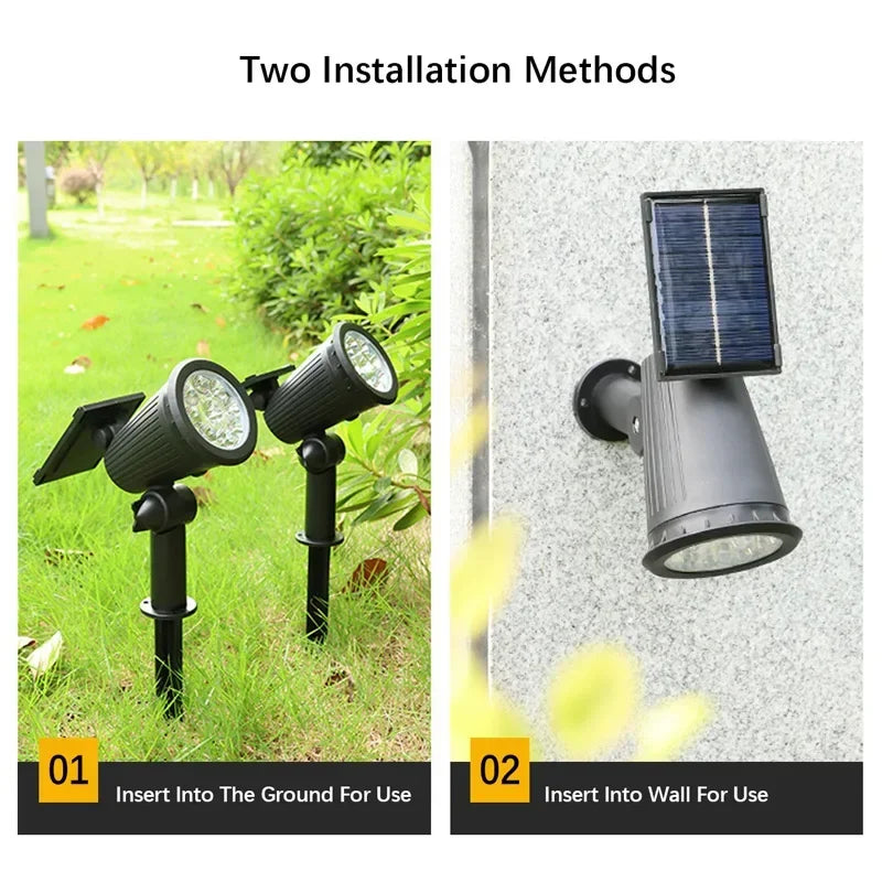 9 LED Solar Spot Light Outdoor Waterproof