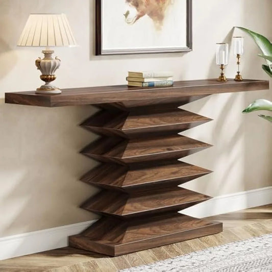 51-Inch Long Console Table with Unique Base