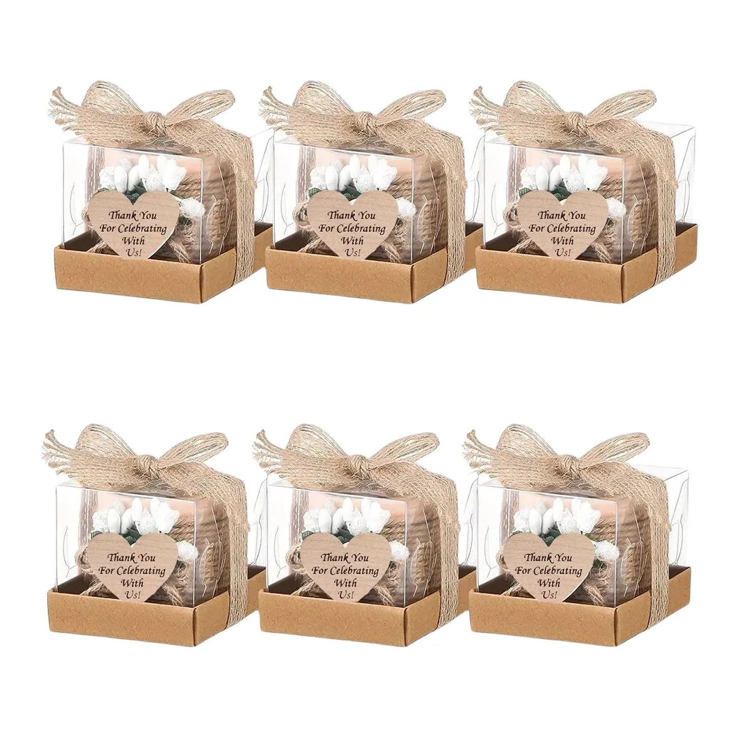 6/12/24PCS Guest Gift Candle Wooden Tealight Candle Holders