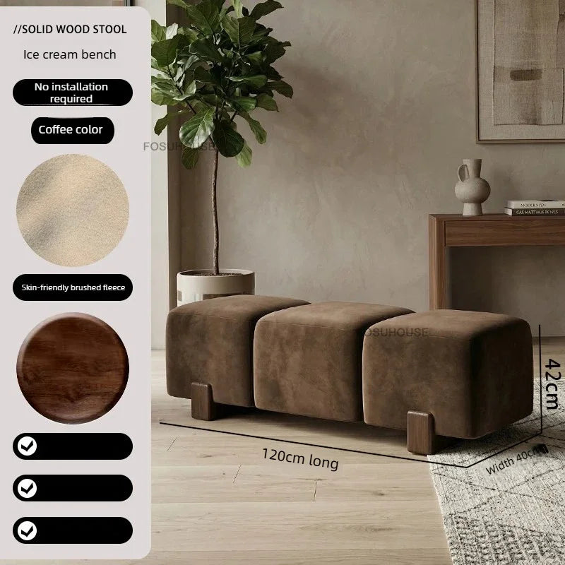 Italian Designer Ottoman Bench for Entryway