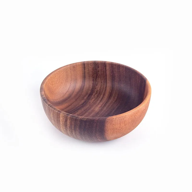 Japanese Style Wooden Salad Bowls Large Acacia Wood