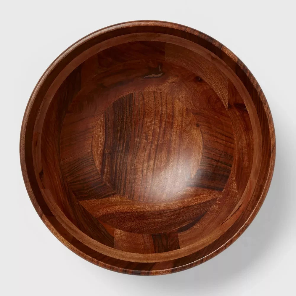 188oz Large Wood Serving Bowl, 12" x 12" x 6"