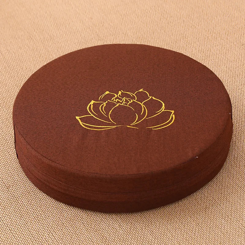 40X6CM Yoga Meditation Linen Cushion  Mat Removable Washable