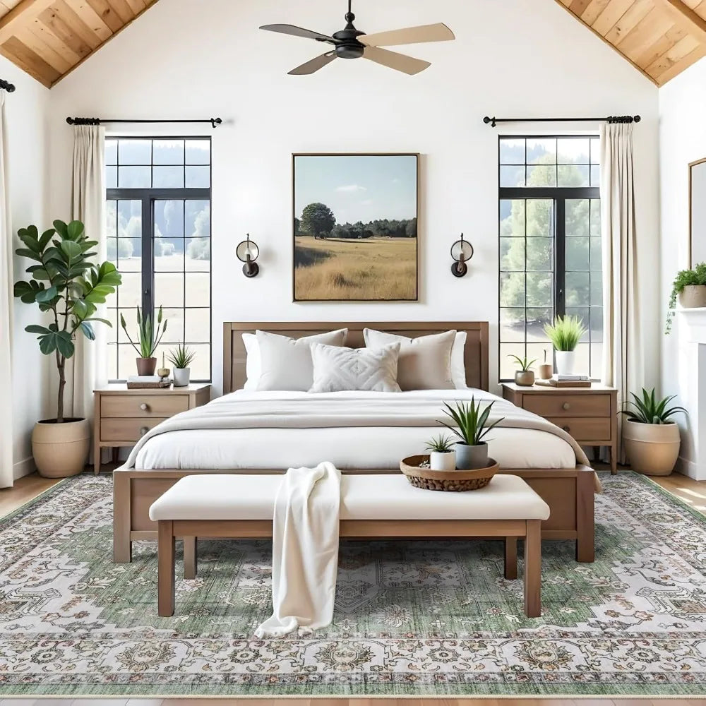 Washable 9x12 Area Rugs - Large  Stain Resistant Carpet