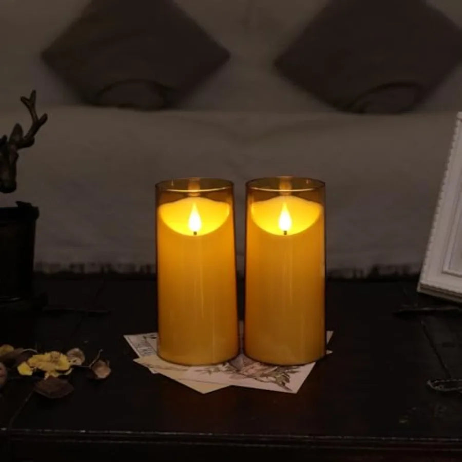 Flameless Candles with Remote Timer: 3D Wick Battery Operated Led
