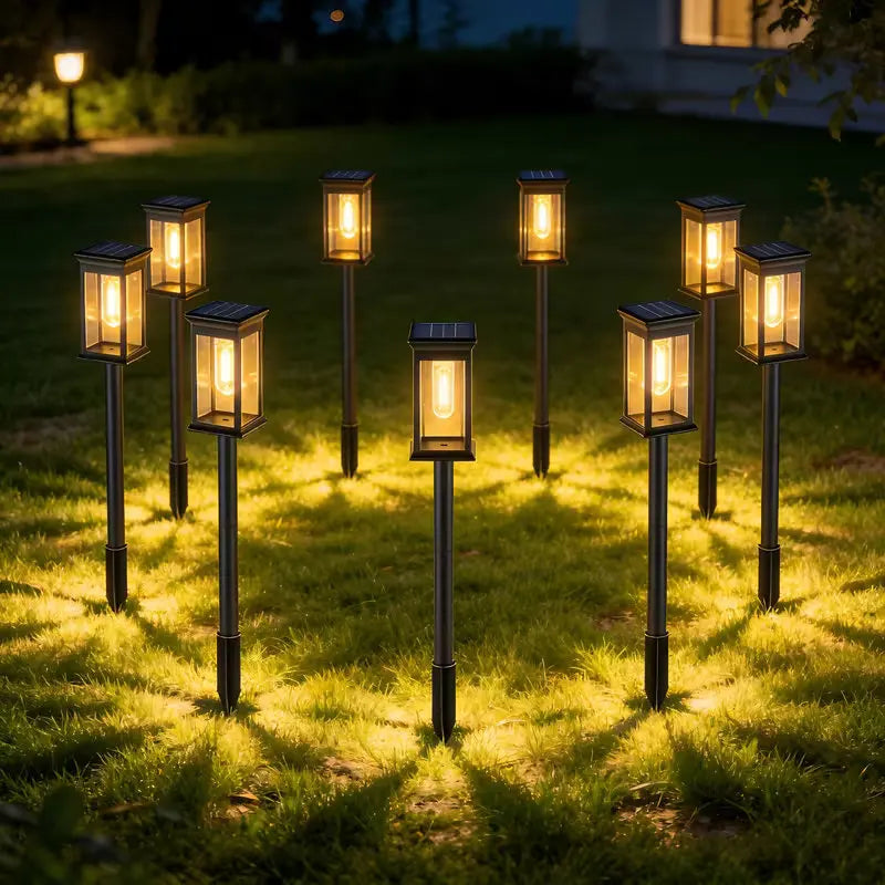 Patio Decor Solar Pathway Lights Outdoor Waterproof LED Bulb Solar