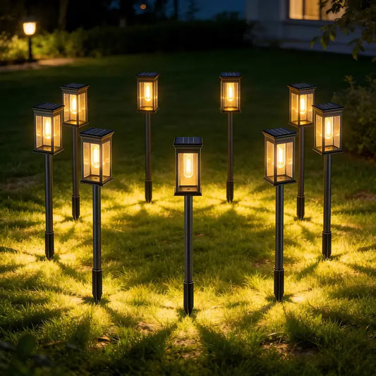 Patio Decor Solar Pathway Lights Outdoor Waterproof LED Bulb Solar
