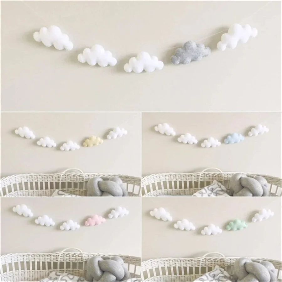 Felt Cloud Garlands String Wall Hanging