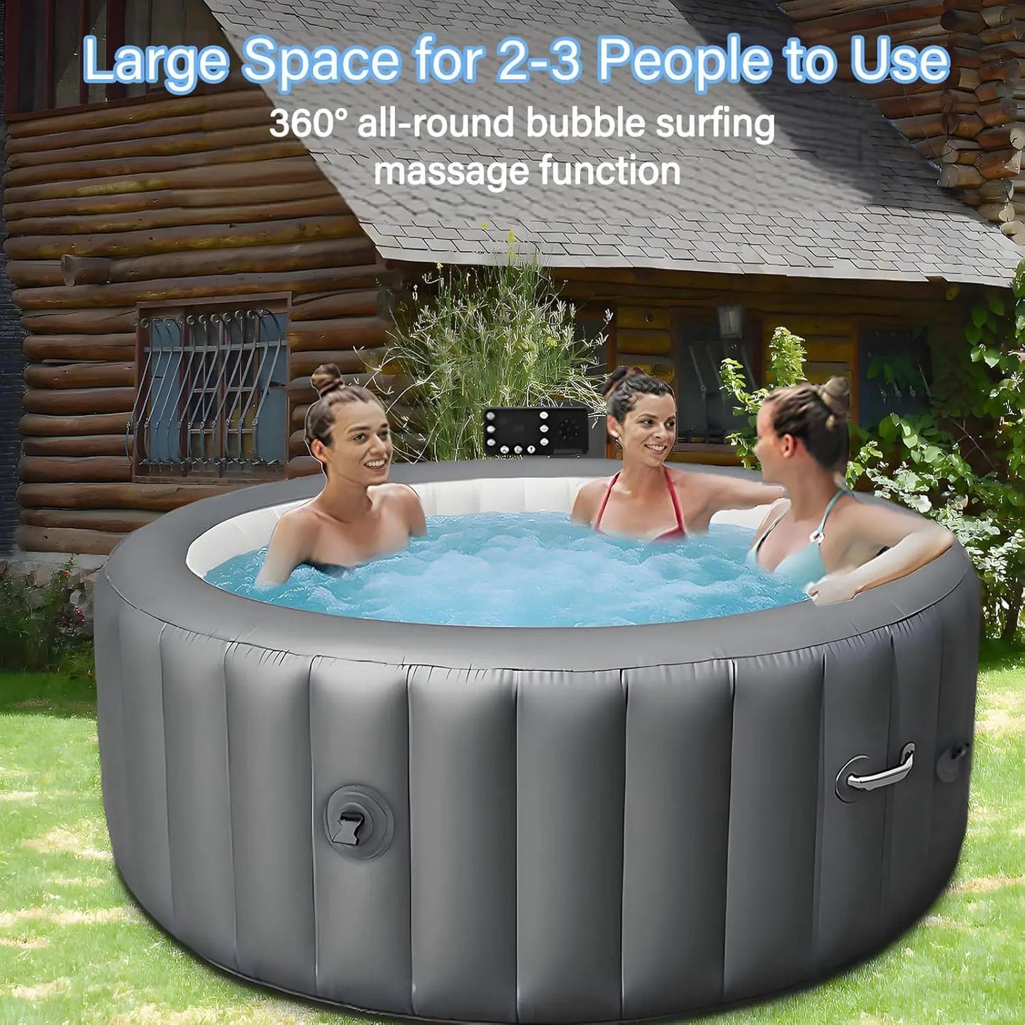 Large Hot Tub 4 6 People Inflatable Portable 180 Air Jets