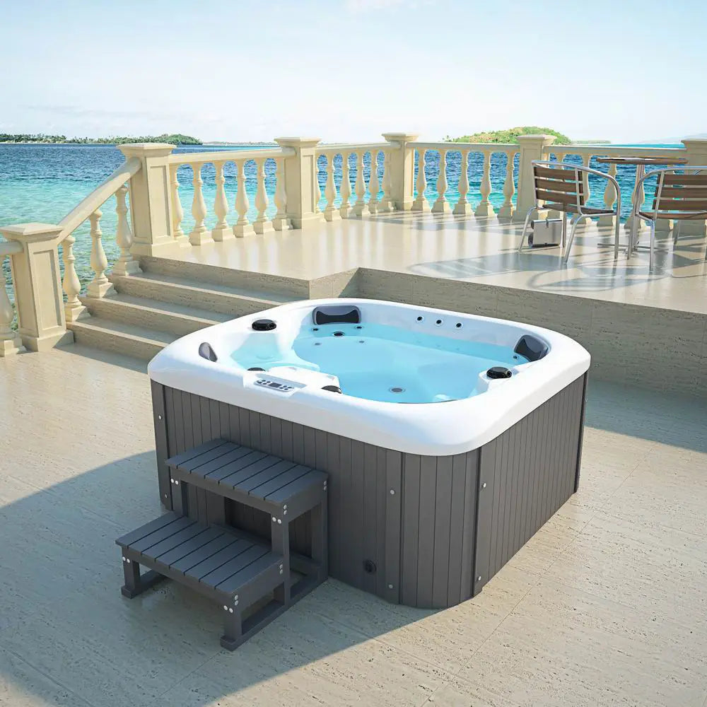 3 Person Balboa Hot Tub Massage LED Lights and 37 Jets