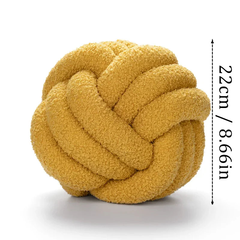 Knot Ball Round Throw Pillows