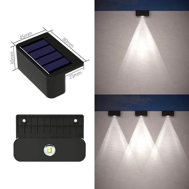 1/2/4PCS Waterproof Solar Step Lights Outdoor