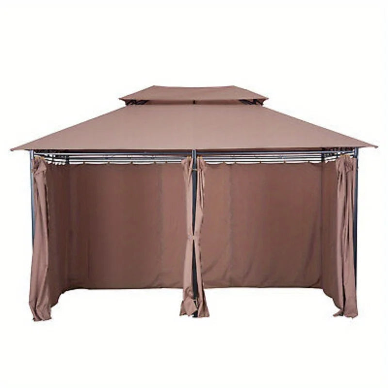 10'x13' Outdoor 2-Tier Vented Canopy Steel Gazebo