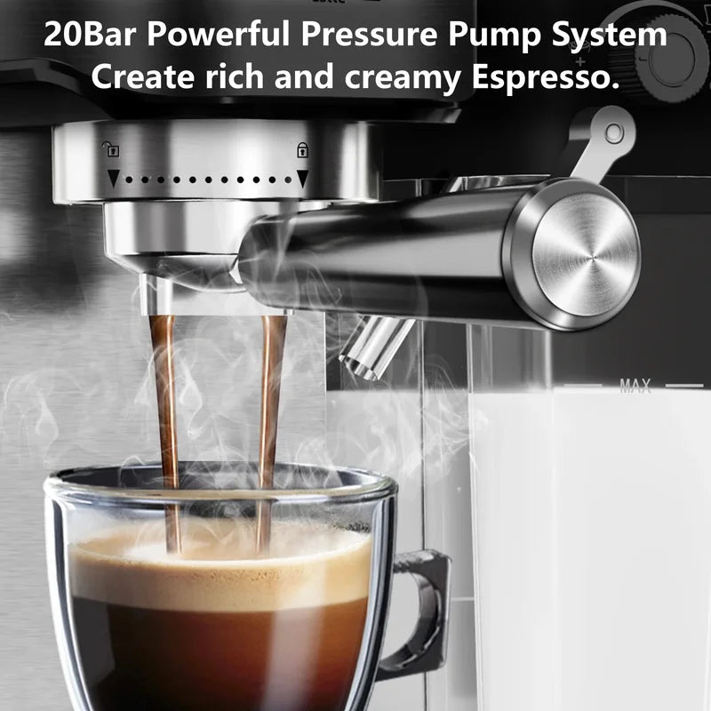 6-in-1 Espresso Machine, 20 BAR Cappuccino &   Latte