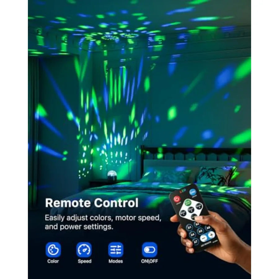3 Pack RGB Disco Ball Lights with Sound Activation and 4.9ft Type C Cable