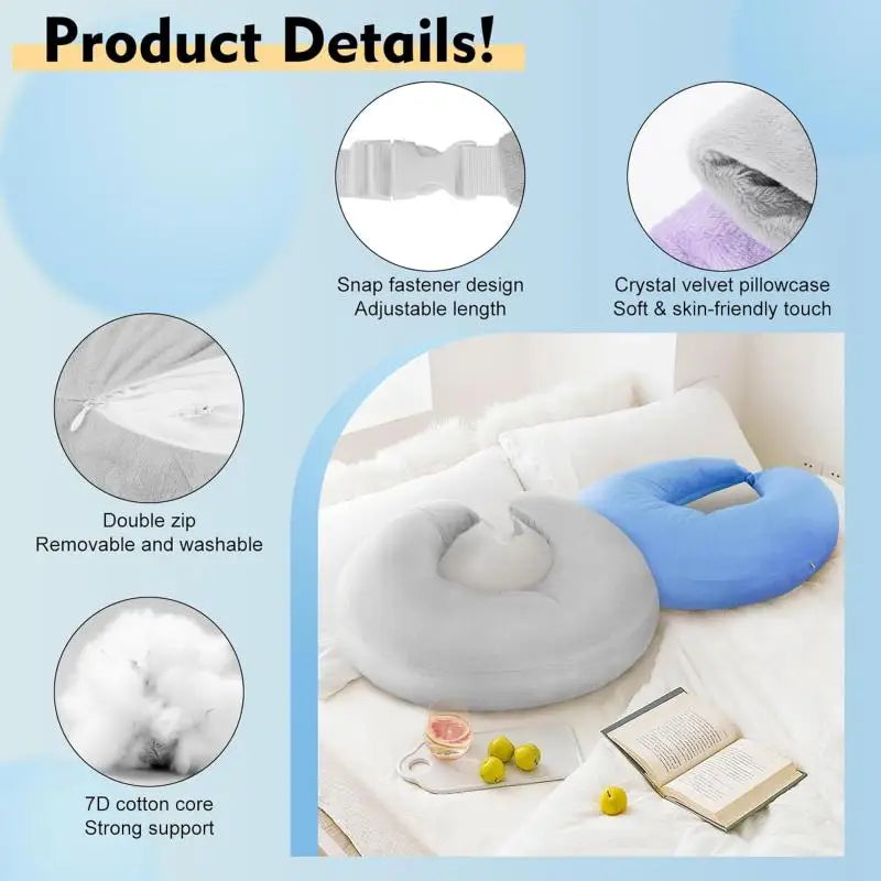 Gaming Pillow Ergonomic U-Shaped Lap Pillow