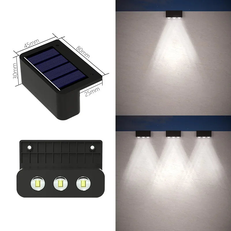 1/2/4PCS Waterproof Solar Step Lights Outdoor