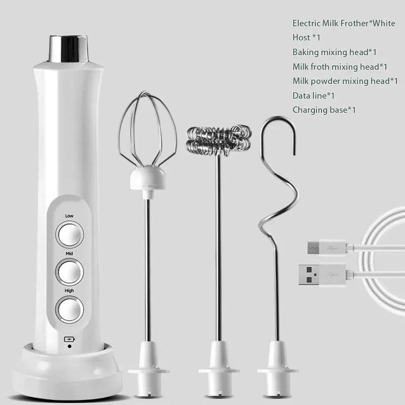 3 In 1 Wireless Handheld Electric Milk Mini Frother Maker