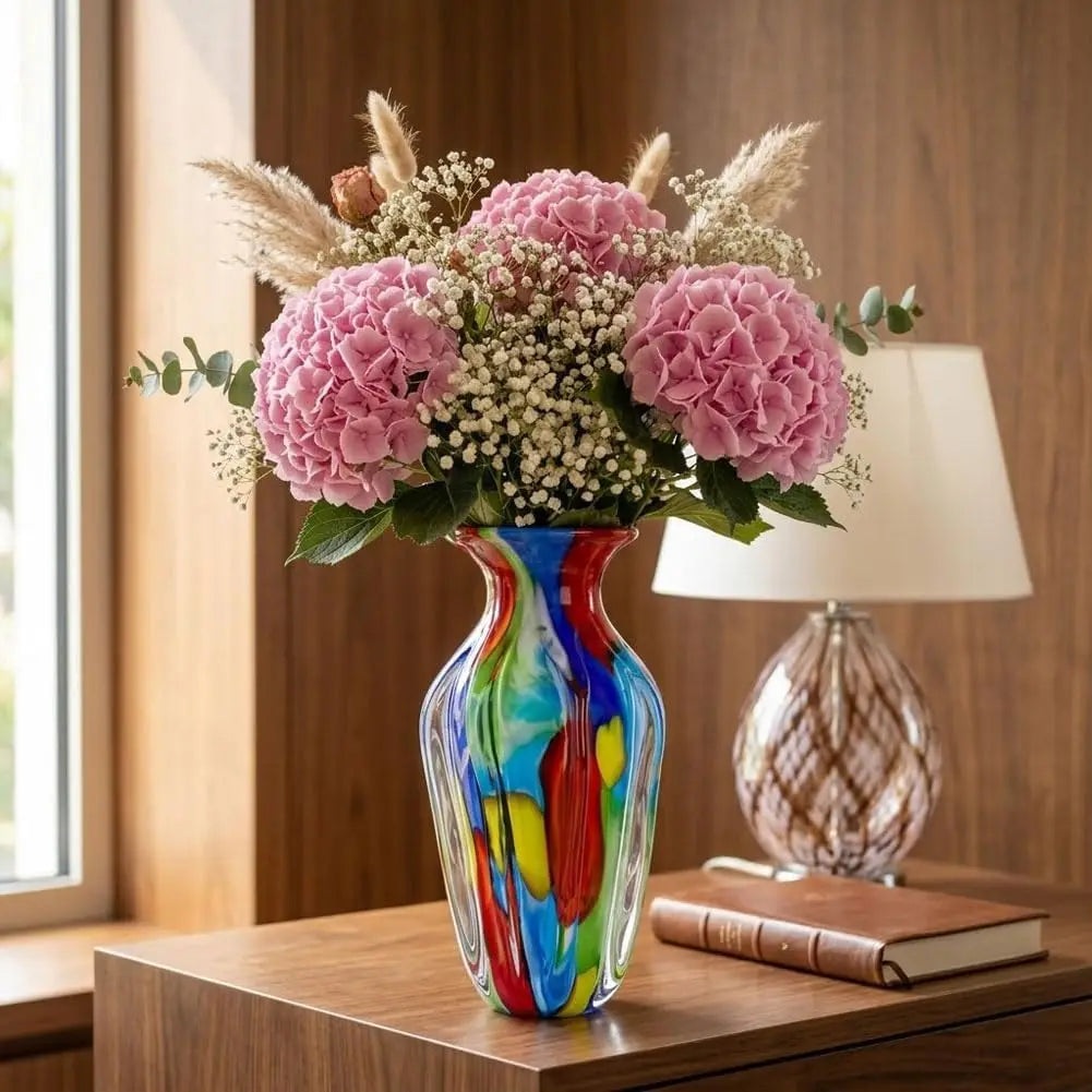 Hand Blown Glass Flower Vases Multicolor Glass Vases