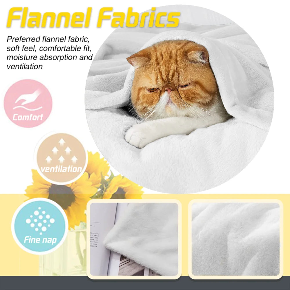 [Flannel Blanket] Neutral Floral Watercolor Blanket Throw Blanket