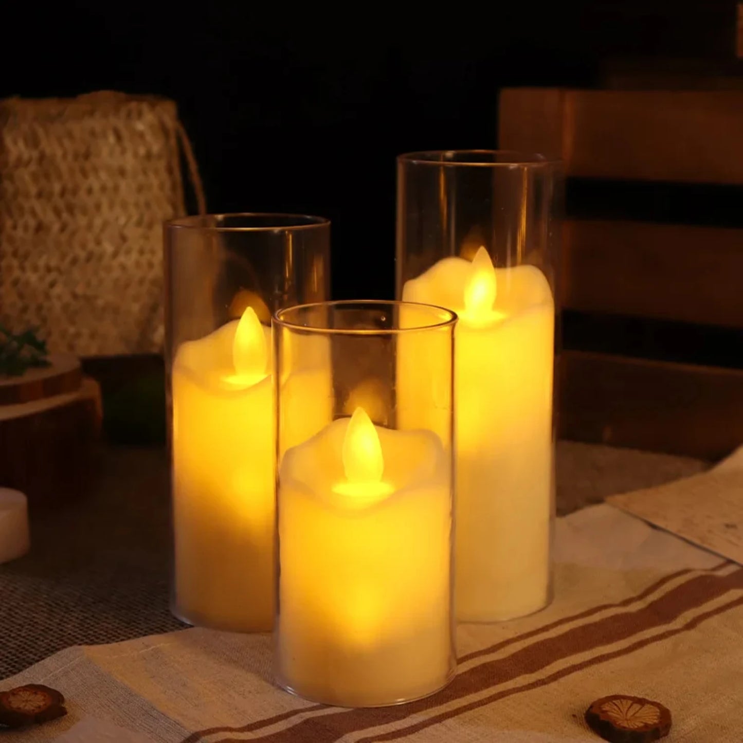 High-Quality Amber Glow Tealight Candles