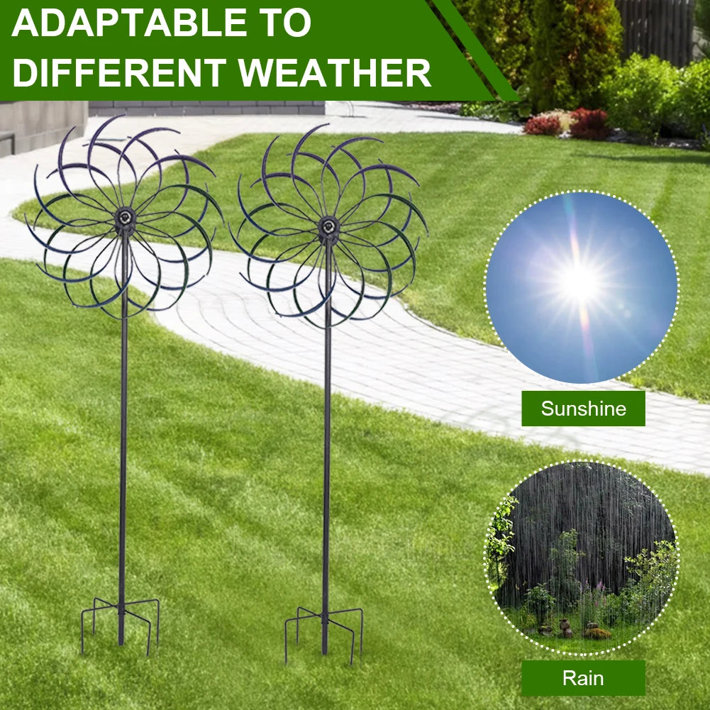 Rainbow Color Windmill Double-Layer Wind Catcher
