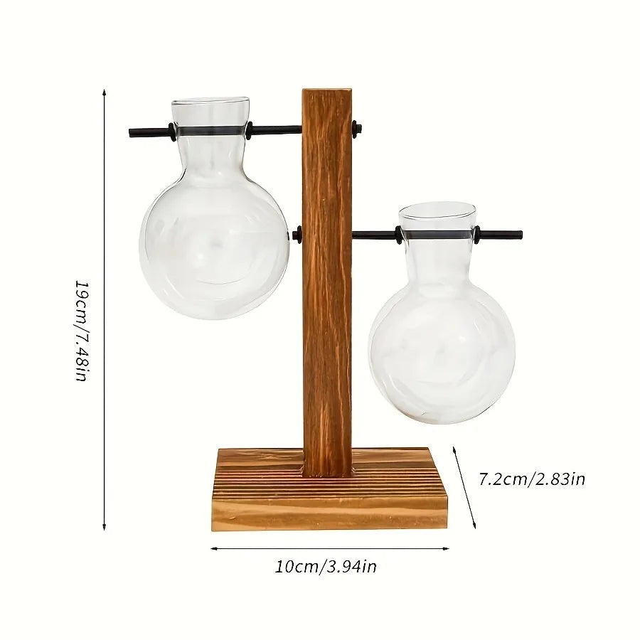 Hydroponic Glass Vase, Vintage Desktop Plant Terrarium Planter