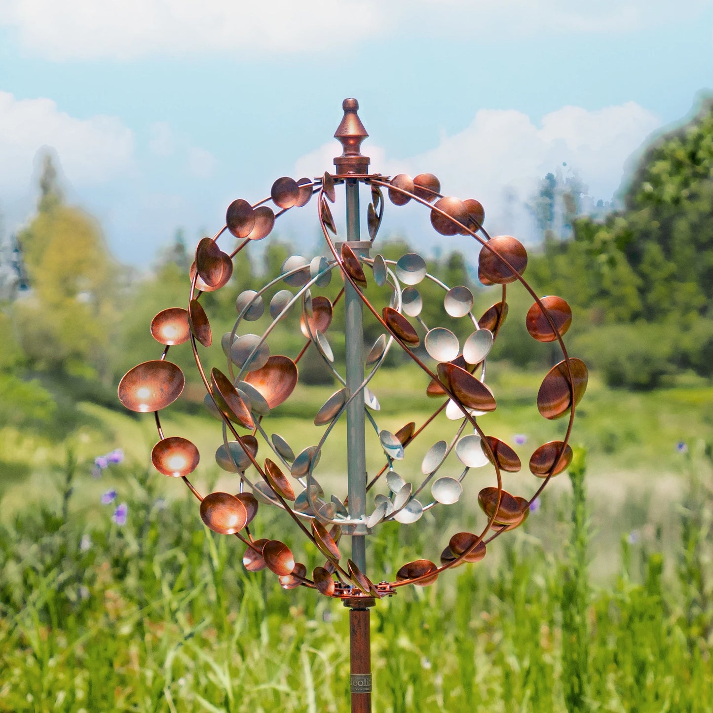 Wind Spinners 75" Large Metal Kinetic 360 Degrees Swivel  2 Pcs  Flag