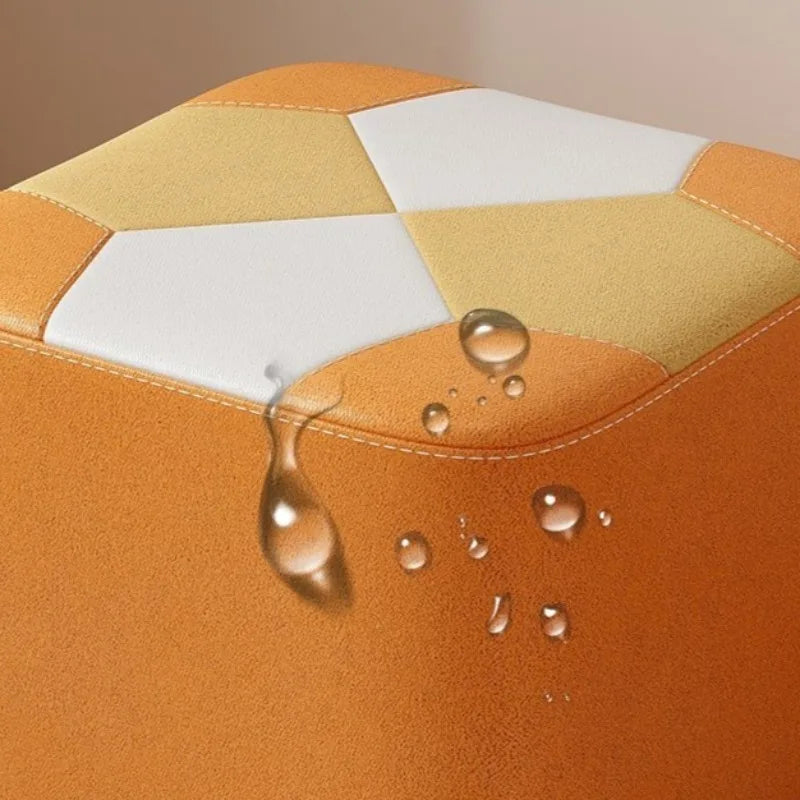 Wooden Waterproof Square Stools Colorful Creative Design