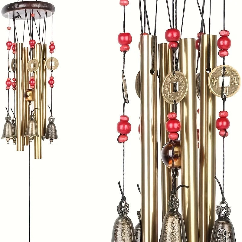 1pcs Hanging Wind Chime Metal Tube Bronze Hanging  Wind Chime