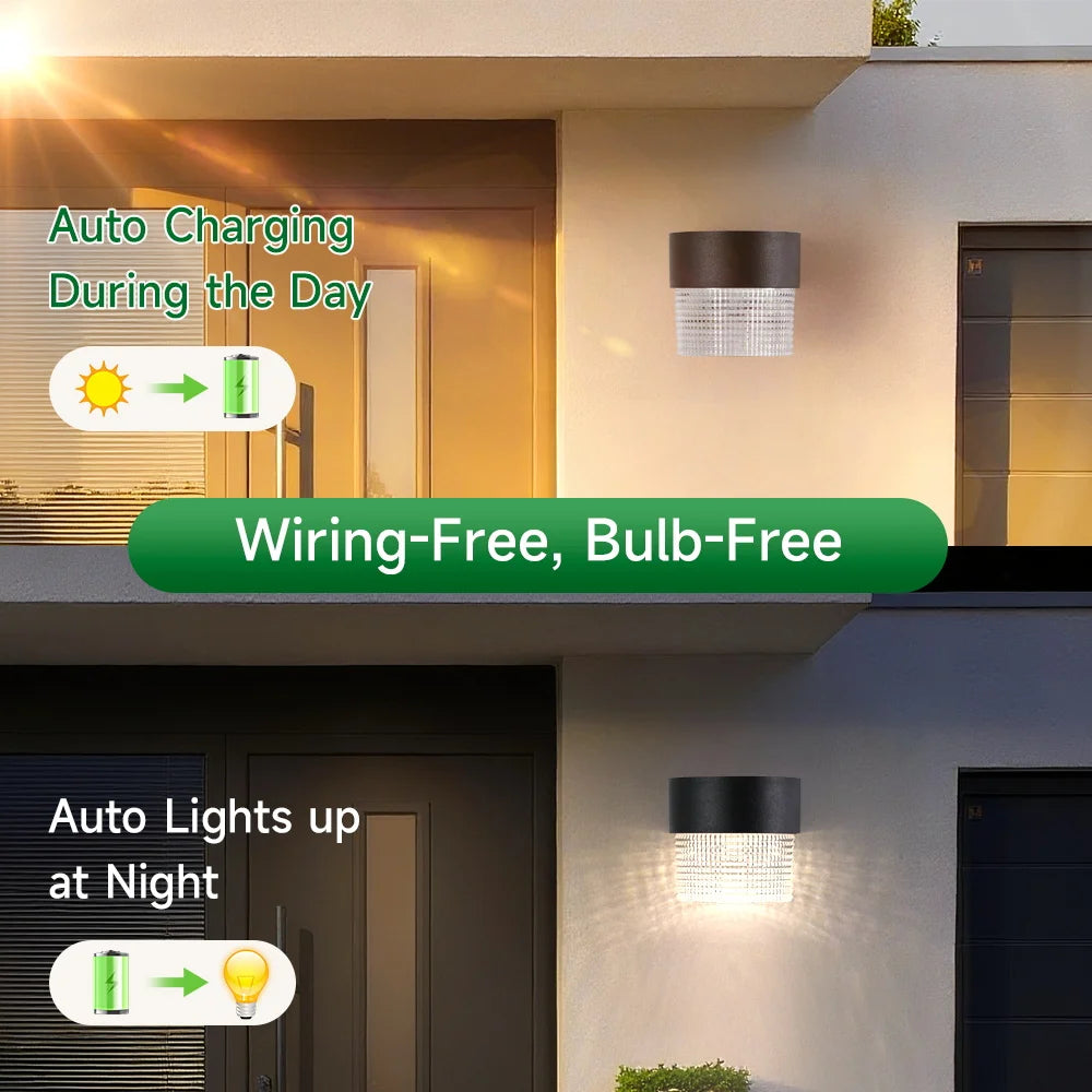 Solar Wall Lamp Outdoor Lighting Lights LED