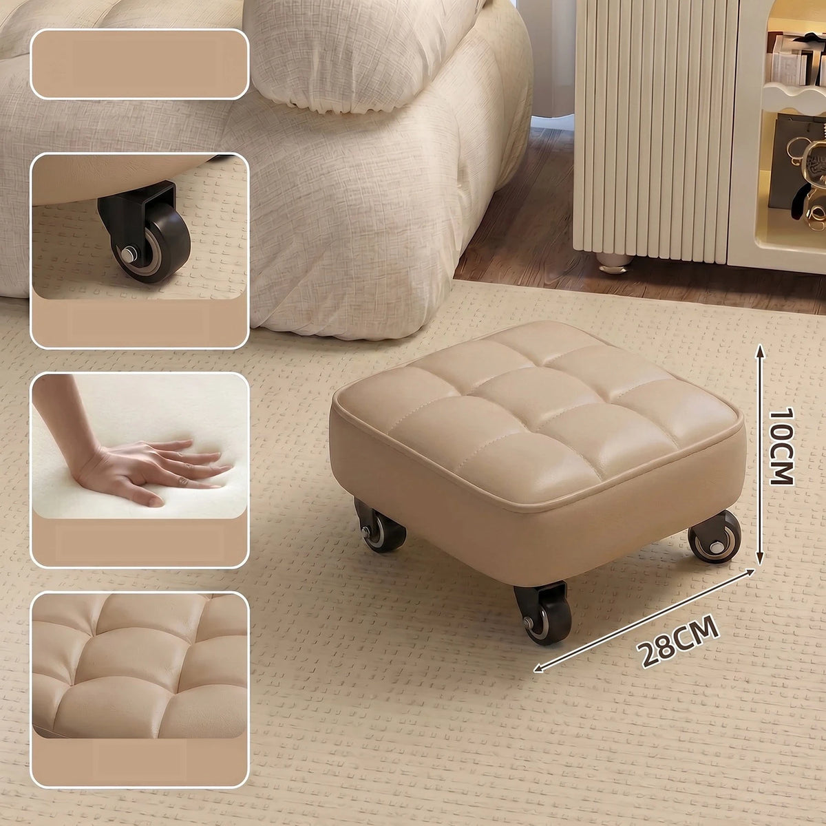 Household Wheeled Low Stools Chairs Wheeled Seam
