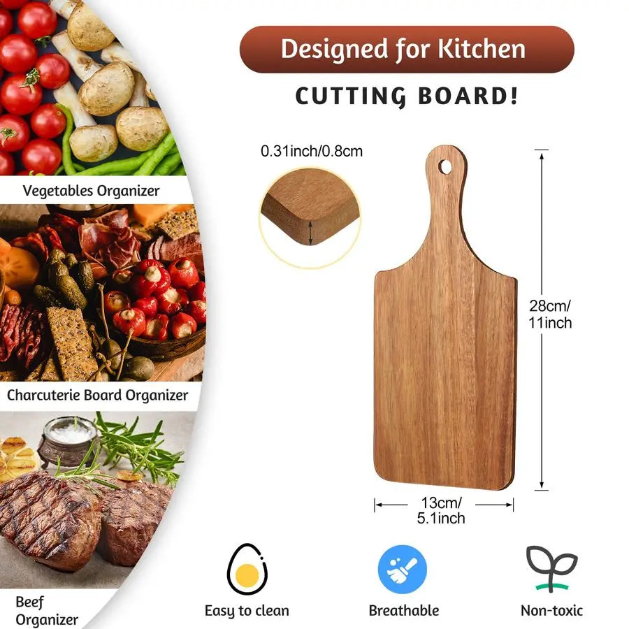 24 Pcs Cutting Board Bulk 11 x 5 Inch Wood Charcuterie Serving Boards